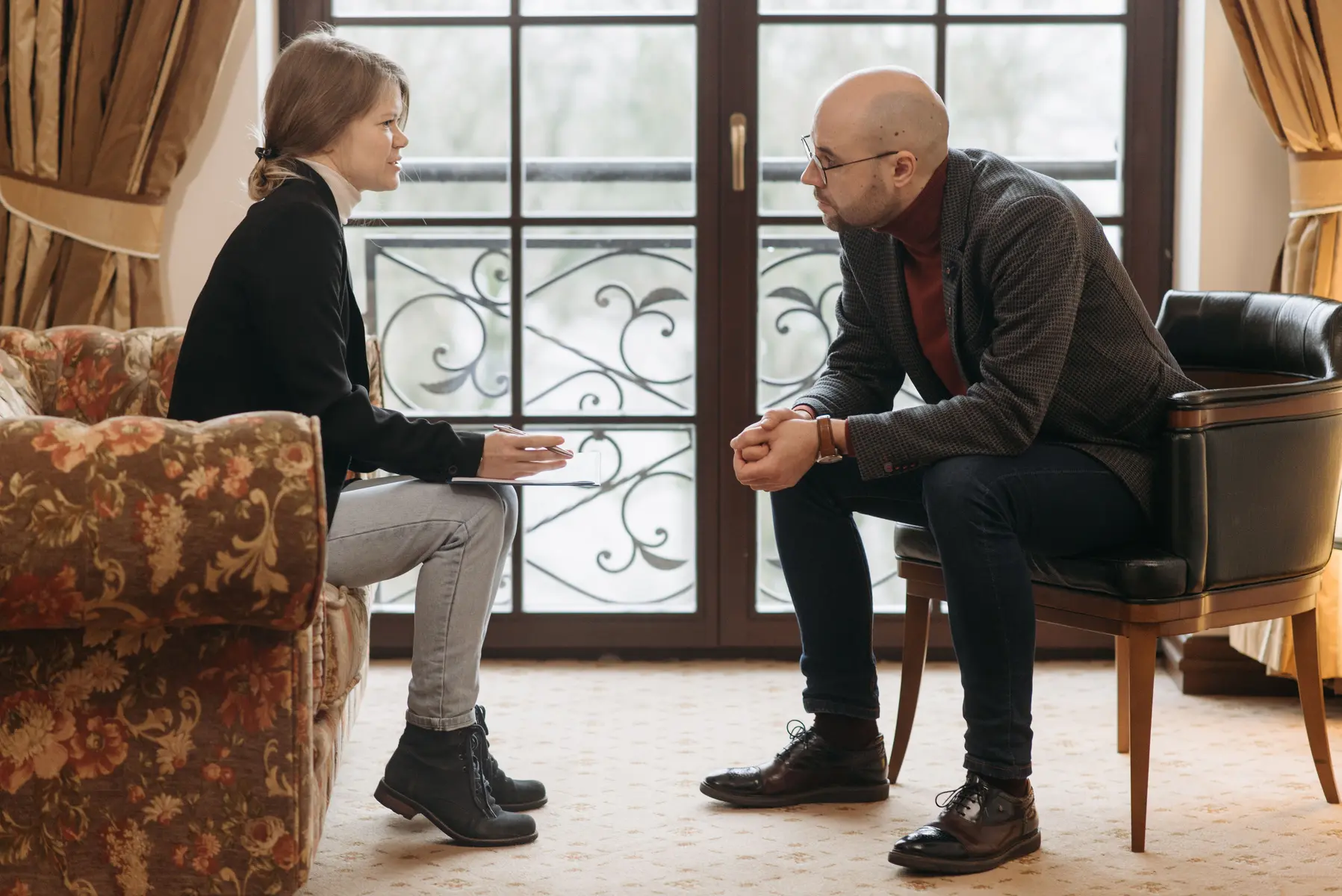 Echt één-op-ééngesprek tussen begeleider en cliënt